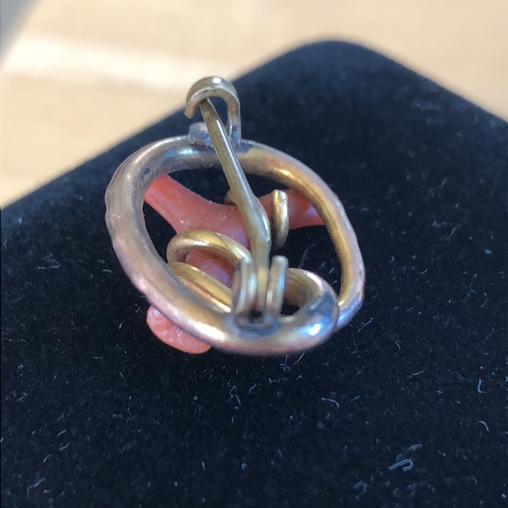 Victorian Coral Gold Love Knot - Picture 17 of 17